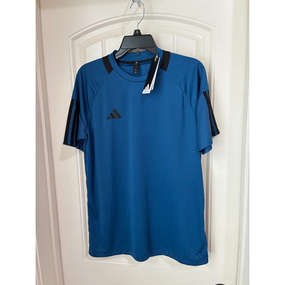 NWT Adidas  Blue Training T Shirt Mens Size Small Royal Blue Short Sleeve